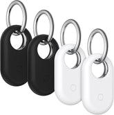 4 Pack Case Compatible with Galaxy Smarttag2 Holder, Soft Silicone Case with Keychain Anti-Lost Scratch Resistant Protective Cover Accessory for Samsung Galaxy Smart Tag2
